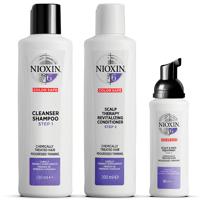Nioxin System 6 Treatment - for bleached and chemically treated hair with progressed thinning