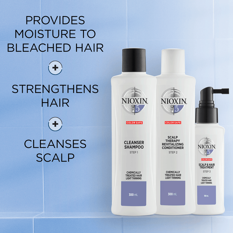 Nioxin System 5 Treatment - for bleached and chemically treated hair with light thinning