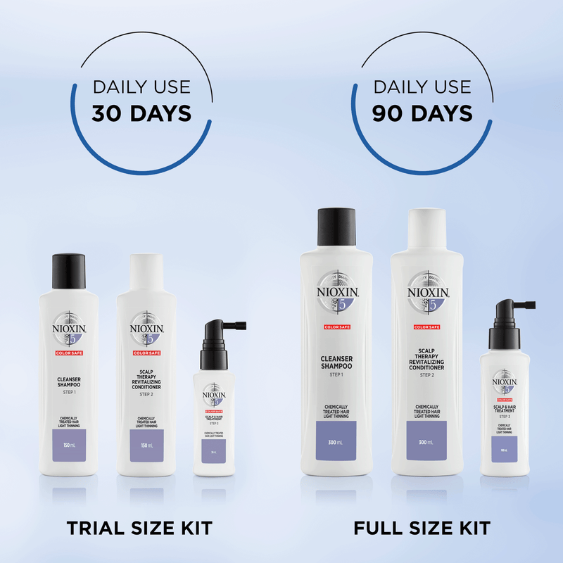 Nioxin System 5 Treatment - for bleached and chemically treated hair with light thinning