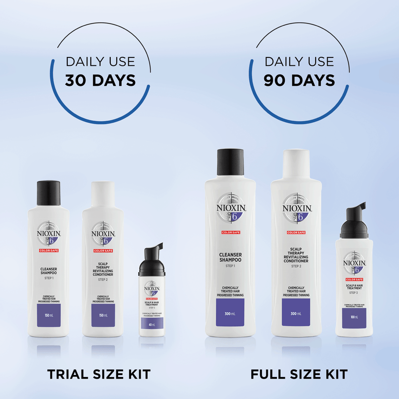 Nioxin System 6 Treatment - for bleached and chemically treated hair with progressed thinning